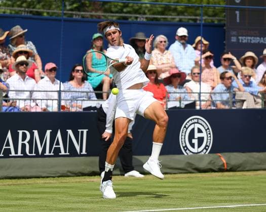 London, England, June 27 2025: Tomas Etcheverry during the Giorgio Armani Tennis Classic Day 4 game between Tomas Etcheverry and Stefanos Tsitsipas at The Hurlingham Club in London, England. (Jay Patel SPP) Copyright: xJayxPatel SPPx spp-en-JaPa-ETCHEVERRYvTSITSIPAS_20250627_0018