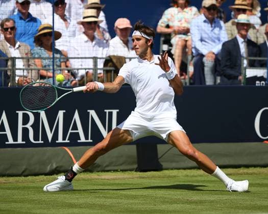 London, England, June 27 2025: Tomas Etcheverry during the Giorgio Armani Tennis Classic Day 4 game between Tomas Etcheverry and Stefanos Tsitsipas at The Hurlingham Club in London, England. (Jay Patel SPP) Copyright: xJayxPatel SPPx spp-en-JaPa-ETCHEVERRYvTSITSIPAS_20250627_0027