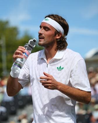 London, England, June 27 2025: Stefanos Tsitsipas during the Giorgio Armani Tennis Classic Day 4 game between Tomas Etcheverry and Stefanos Tsitsipas at The Hurlingham Club in London, England. (Jay Patel SPP) Copyright: xJayxPatel SPPx spp-en-JaPa-ETCHEVERRYvTSITSIPAS_20250627_0123