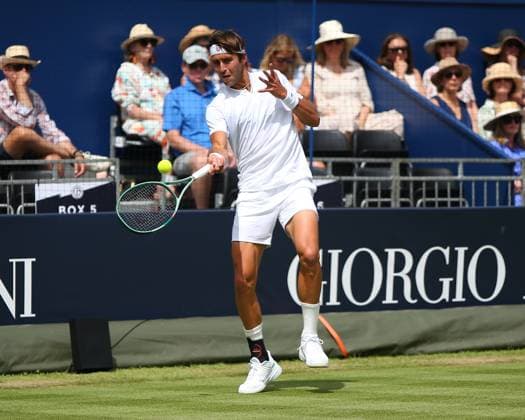 London, England, June 27 2025: Tomas Etcheverry during the Giorgio Armani Tennis Classic Day 4 game between Tomas Etcheverry and Stefanos Tsitsipas at The Hurlingham Club in London, England. (Jay Patel SPP) Copyright: xJayxPatel SPPx spp-en-JaPa-ETCHEVERRYvTSITSIPAS_20250627_0019