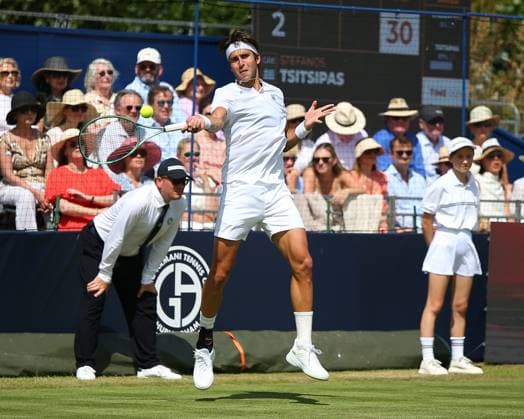London, England, June 27 2025: Tomas Etcheverry during the Giorgio Armani Tennis Classic Day 4 game between Tomas Etcheverry and Stefanos Tsitsipas at The Hurlingham Club in London, England. (Jay Patel SPP) Copyright: xJayxPatel SPPx spp-en-JaPa-ETCHEVERRYvTSITSIPAS_20250627_0026