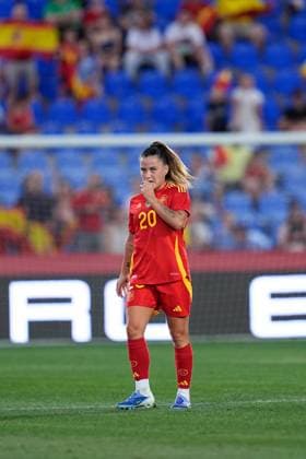 June 27, 2025, Leganes, Madrid, Spain: Claudia Pina of Spain celebrates a goal during the Women s International Friendly, Länderspiel, Nationalmannschaft football match played between Spain and Japan at Butarque stadium on June 27, 2025, in Leganes, Madrid, Spain. Leganes Spain - ZUMAa181 20250627_zaa_a181_028 Copyright: xDennisxAgyemanx