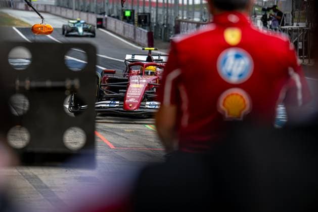 SPIELBERG, AUSTRIA: Lewis Hamilton, racing for the Ferrari team during the 2025 Formula 1 Austrian Grand Prix at the Red Bull Ring in Spielberg, Austria