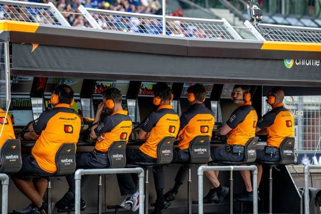 SPIELBERG, AUSTRIA: Lando Norris, racing for the McLaren F1 team during the 2025 Formula 1 Austrian Grand Prix at the Red Bull Ring in Spielberg, Austria