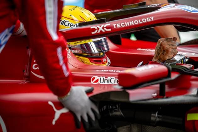 SPIELBERG, AUSTRIA: Lewis Hamilton, racing for the Ferrari team during the 2025 Formula 1 Austrian Grand Prix at the Red Bull Ring in Spielberg, Austria