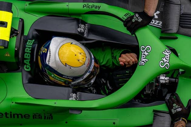 SPIELBERG, AUSTRIA: Gabriel Bortoleto, racing for the Stake F1 Team team during the 2025 Formula 1 Austrian Grand Prix at the Red Bull Ring in Spielberg, Austria