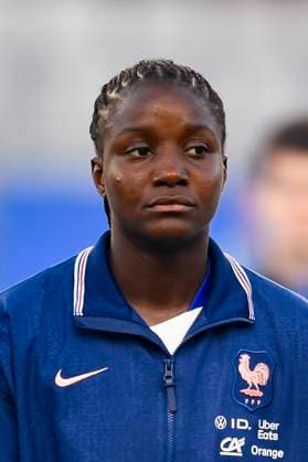 Grenoble, France - June 27: Thiniba Samoura of France getting into the field prior to the Women s International Friendly, Länderspiel, Nationalmannschaft match between France and Brazil at Stade des Alpes on June 27, 2025 in Grenoble, France. (Photo by Eurasia Images) Grenoble Stade des Alpes France