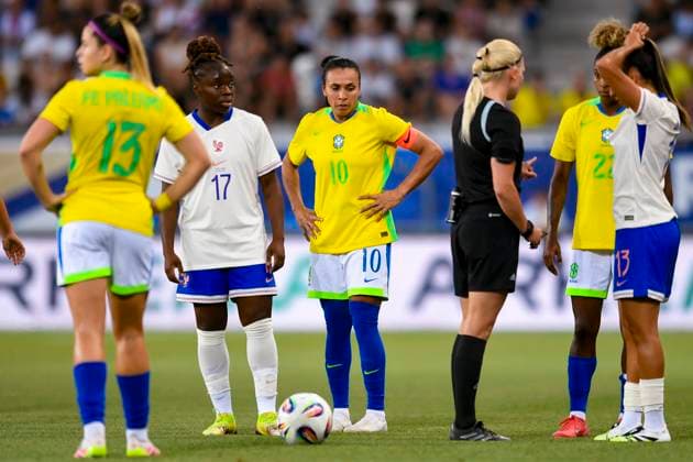 Grenoble, France - June 27: Marta da Silva of Brazil during the Women s International Friendly, Länderspiel, Nationalmannschaft match between France and Brazil at Stade des Alpes on June 27, 2025 in Grenoble, France. (Photo by Eurasia Images) Grenoble Stade des Alpes France