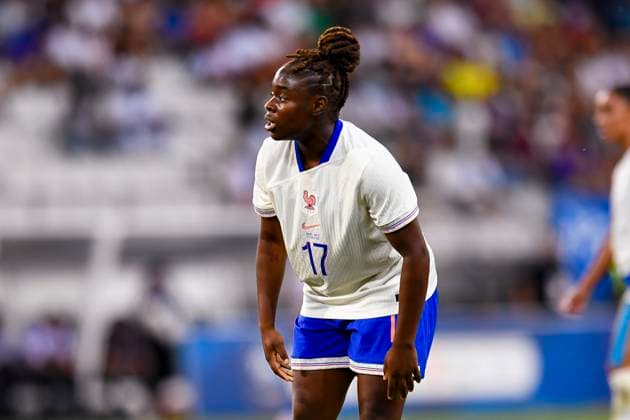 Grenoble, France - June 27: Sandy Baltimore of France looks on during the Women s International Friendly, Länderspiel, Nationalmannschaft match between France and Brazil at Stade des Alpes on June 27, 2025 in Grenoble, France. (Photo by Eurasia Images) Grenoble Stade des Alpes France
