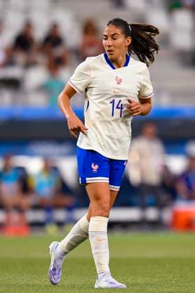 Grenoble, France - June 27: Clara Mateo of France in action during the Women s International Friendly, Länderspiel, Nationalmannschaft match between France and Brazil at Stade des Alpes on June 27, 2025 in Grenoble, France. (Photo by Eurasia Images) Grenoble Stade des Alpes France