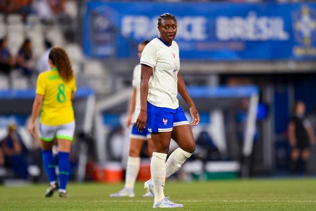 Grenoble, France - June 27: Kadidiatou Diani of France walks in the field during the Women s International Friendly, Länderspiel, Nationalmannschaft match between France and Brazil at Stade des Alpes on June 27, 2025 in Grenoble, France. (Photo by Eurasia Images) Grenoble Stade des Alpes France