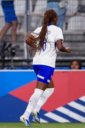 Grenoble, France - June 27: Grace Geyoro of France celebrates her goal during the Women s International Friendly, Länderspiel, Nationalmannschaft match between France and Brazil at Stade des Alpes on June 27, 2025 in Grenoble, France. (Photo by Eurasia Images) Grenoble Stade des Alpes France