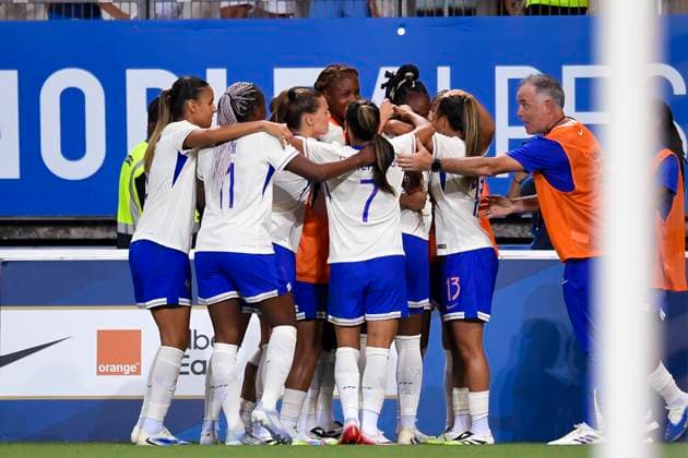 Grenoble, France - June 27: Grace Geyoro of France celebrates her goal during the Women s International Friendly, Länderspiel, Nationalmannschaft match between France and Brazil at Stade des Alpes on June 27, 2025 in Grenoble, France. (Photo by Eurasia Images) Grenoble Stade des Alpes France
