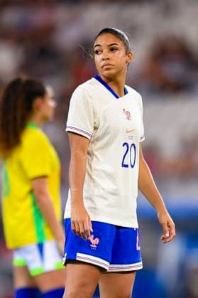 Grenoble, France - June 27: Delphine Cascarino of France looks on during the Women s International Friendly, Länderspiel, Nationalmannschaft match between France and Brazil at Stade des Alpes on June 27, 2025 in Grenoble, France. (Photo by Eurasia Images) Grenoble Stade des Alpes France
