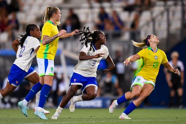 Grenoble, France - June 27: Melvine Malard of France in action during the Women s International Friendly, Länderspiel, Nationalmannschaft match between France and Brazil at Stade des Alpes on June 27, 2025 in Grenoble, France. (Photo by Eurasia Images) Grenoble Stade des Alpes France
