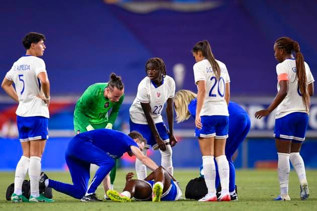 Grenoble, France - June 27: Melween N Dongala of France during the Women s International Friendly, Länderspiel, Nationalmannschaft match between France and Brazil at Stade des Alpes on June 27, 2025 in Grenoble, France. (Photo by Eurasia Images) Grenoble Stade des Alpes France