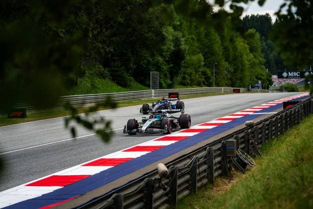 F1 2025: Austrian Grand Prix in Spielberg, Austria - 27 Jun 2025 Mercedes-AMG PETRONAS F1 Team s British driver George Russel is seen in action during the free practice one of the Formula 1 Austrian Grand Prix 2025 at the Redbull Ring. Spielberg Austria Copyright: xLucaxMartinix xSOPAxImagesx LMA08346