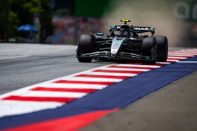 F1 2025: Austrian Grand Prix in Spielberg, Austria - 27 Jun 2025 Mercedes-AMG PETRONAS F1 Team s Italian driver Andrea Kimi Antonelli is seen in action during the free practice one of the Formula 1 Austrian Grand Prix 2025 at the Redbull Ring. Spielberg Austria Copyright: xLucaxMartinix xSOPAxImagesx LMC00426