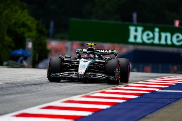 F1 2025: Austrian Grand Prix in Spielberg, Austria - 27 Jun 2025 Mercedes-AMG PETRONAS F1 Team s Italian driver Andrea Kimi Antonelli is seen in action during the free practice one of the Formula 1 Austrian Grand Prix 2025 at the Redbull Ring. Spielberg Austria Copyright: xLucaxMartinix xSOPAxImagesx LMC00756