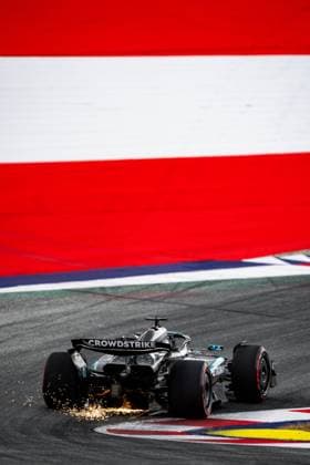 June 27, 2025, Spielberg, Austria: Mercedes-AMG PETRONAS F1 Team s British driver George Russel is seen in action during the free practice one of the Formula 1 Austrian Grand Prix 2025 at the Redbull Ring. Spielberg Austria - ZUMAs197 20250627_aaa_s197_267 Copyright: xLucaxMartinix
