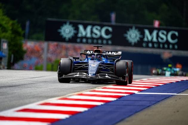 June 27, 2025, Spielberg, Austria: Atlassian Williams Racing F1 Team s Thai driver Alex Albon is seen in action during the free practice one of the Formula 1 Austrian Grand Prix 2025 at the Redbull Ring. Spielberg Austria - ZUMAs197 20250627_aaa_s197_262 Copyright: xLucaxMartinix