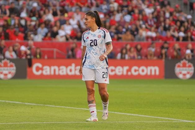 June 27, 2025, Toronto, Ontario, Canada: Fabiola Villalobos 20 of Costa Rica during the International Women s Friendly match between Canada and Costa Rica at BMO Field. on June 27, 2025 in Toronto, Canada. Toronto Canada - ZUMAe321 20250627_zsa_e321_032 Copyright: xLeonardoxRamirezx