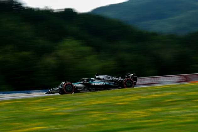 F1 - AUSTRIAN GRAND PRIX 2025 63 RUSSELL George (gbr), Mercedes AMG F1 Team W16, action during the Formula 1 MSC Cruises Austrian Grand Prix 2025, 11th round of the 2025 FIA Formula One World Championship, WM, Weltmeisterschaft from June 27 to 29, 2025 on the Red Bull Ring, in Spielberg, Austria - SpielbergAustria  Copyright: xDPPIx
