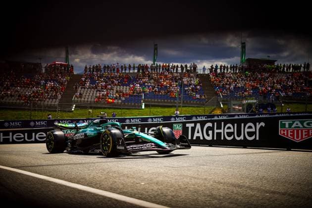 MOTORI - Formula 1 - MSC Cruises Austrian Grand Prix 2025 18 Lance Stroll, (CND) Aramco Aston Martin Mercedes AMR25, during the Austrian GP, Spielberg 26-29 June 2025, Red Bull Ring Formula 1 World Championship, WM, Weltmeisterschaft 2025. Austria Austria  Copyright: xIPAxSport ABACAx