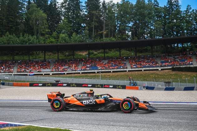 Formula?1 MSC?Cruises Austrian Grand Prix 2025 Maëva Burillo OVERTAKE MAXPPP - Spielberg 28 06 2025 04 NORRIS Lando (gbr), McLaren F1 Team, action during the Formula 1 MSC?Cruises Austrian Grand Prix 2025, the 11th round of the 2025 FIA Formula 1 World Championship, WM, Weltmeisterschaft at the Red Bull?Ring in Spielberg, Austria, from June?26 to?29, 2025 Spielberg Austria  Copyright: xOVERTAKE MAXPPPxMaëvaxBurillox OVT202506281611 OVT202506281611