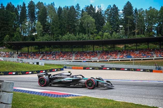 Formula?1 MSC?Cruises Austrian Grand Prix 2025 Maëva Burillo OVERTAKE MAXPPP - Spielberg 28 06 2025 12 ANTONELLI Andrea Kimi (ita), Mercedes AMG Petronas, action during the Formula 1 MSC?Cruises Austrian Grand Prix 2025, the 11th round of the 2025 FIA Formula 1 World Championship, WM, Weltmeisterschaft at the Red Bull?Ring in Spielberg, Austria, from June?26 to?29, 2025 Spielberg Austria  Copyright: xOVERTAKE MAXPPPxMaëvaxBurillox OVT202506281614 OVT202506281614