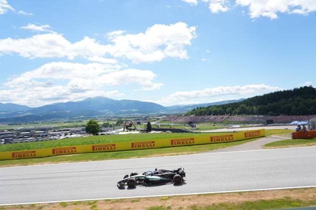 Formel 1 Großer Preis von Österreich 2025 28.06.2025, Red Bull Ring, Spielberg, Formel 1 Großer Preis von Österreich 2025 , im Bild George Russell (GBR), Mercedes-AMG Petronas Formula One Team