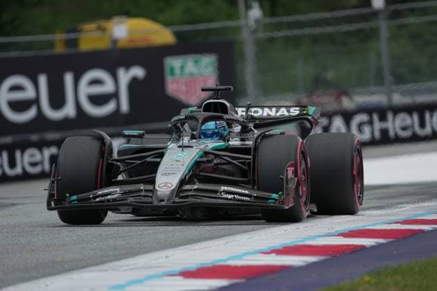 28.06.2025, Red Bull Ring, Spielberg, Formel 1 Großer Preis von Österreich 2025 , im Bild George Russell (GBR), Mercedes-AMG Petronas Formula One Team (Photo by Hasan Bratic DeFodi Images)