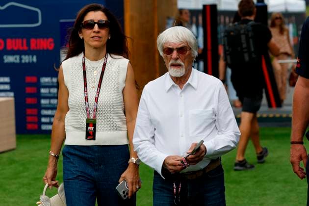 28.06.2025, xsvx, Motorsport FIA Formel 1, Grand Prix von Österreich v.l. Fabiana Flosi und Bernie Ecclestone (FIA REGULATIONS PROHIBIT ANY USE OF PHOTOGRAPHS as IMAGE SEQUENCES and or QUASI-VIDEO) Zeltweg-Spielberg