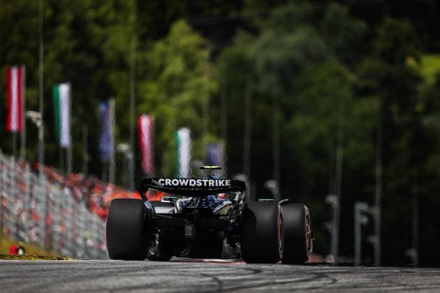 F1 - AUSTRIAN GRAND PRIX 2025 12 KIMI ANTONELLI Andrea (ita), Mercedes AMG F1 Team W16, action during the Formula 1 MSC Cruises Austrian Grand Prix 2025, 11th round of the 2025 FIA Formula One World Championship, WM, Weltmeisterschaft from June 27 to 29, 2025 on the Red Bull Ring, in Spielberg, Austria - SpielbergAustria  Copyright: xANTONINxVINCENTx