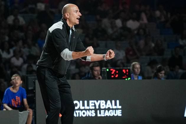 Volleyball - FIVB Men s Volleyball Nations League - Slovenia - France - 28.06.2025 Fabio Soli, head coach of Slovenia during Mens Volleyball Nations League in Burgas, VNL Bulgaria Copyright: xYulianxTodorovx