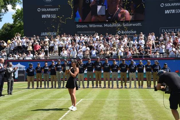 28.06.2025 Bad Homburg OPEN 2025 Tennis Damen Turnier WTA, Tennis Damen FINALE Jessica Pegula (USA) gegen Iga Swiatek (POL) Bild zeigt Siegerin Jessica Pegula (USA)
