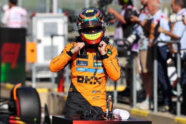 Oscar Piastri (McLaren Formula 1 Team 81) holt sich den dritten Startplatz beim Rennen, Qualifying, Grosser Preis von Oesterreich, Motorsport, Herren, Formel 1, 28.06.2025 Spielberg Steiermark Oesterreich