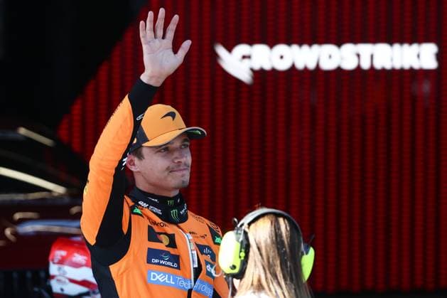 F1 Austrian Grand Prix - Qualifying SPIELBERG, AUSTRIA - JUNE 28: Lando Norris of McLaren celebrates after finishing on the pole position during the qualifying session of the Formula 1 Austrian Grand Prix at Red Bull Ring in Spielberg, Austria on June 28, 2025. Jakub Porzycki Anadolu Spielberg Austria. Editorial use only. Please get in touch for any other usage.  Copyright: x2025xAnadoluxJakubxPorzyckix