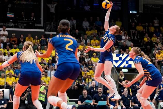 250628 Isabelle Haak of Sweden during Women s European Golden League semifinal volleyball match between Sweden and Ukraine on June 28, 2025 in Ängelholm. Photo: Petter Arvidson BILDBYRAN kod PA PA1041 volleyboll, volleyball,european golden league,semifinal, semifin Copyright: PETTERxARVIDSON BB250628PA018