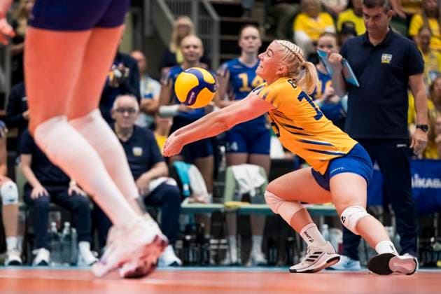 250628 Filippa Brink of Sweden during Women s European Golden League semifinal volleyball match between Sweden and Ukraine on June 28, 2025 in Ängelholm. Photo: Petter Arvidson BILDBYRAN kod PA PA1041 volleyboll, volleyball,european golden league,semifinal, semifin Copyright: PETTERxARVIDSON BB250628PA019