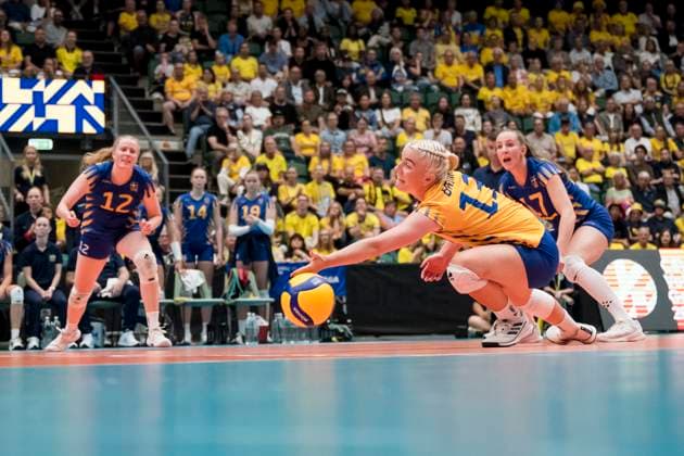 250628 Filippa Brink of Sweden during Women s European Golden League semifinal volleyball match between Sweden and Ukraine on June 28, 2025 in Ängelholm. Photo: Petter Arvidson BILDBYRAN kod PA PA1041 volleyboll, volleyball,european golden league,semifinal, semifin Copyright: PETTERxARVIDSON BB250628PA025
