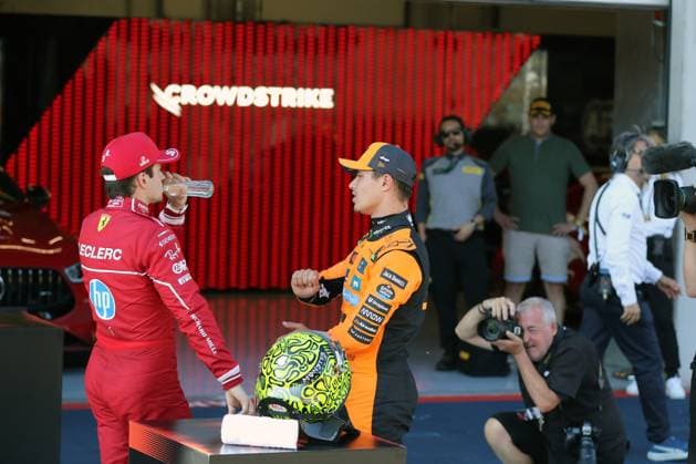 Spielberg, Österreich 26.- 29. Juni 2025: FIA - Formel 1 - WM - Großer Preis Österreich - 2025-Qualifying Samstag Im Bild: Charles Leclerc (MCO) Lando Norris (GBR) Red Bull Ring Steiermark Copyright: xFotostandx xHorstxBernhardtx