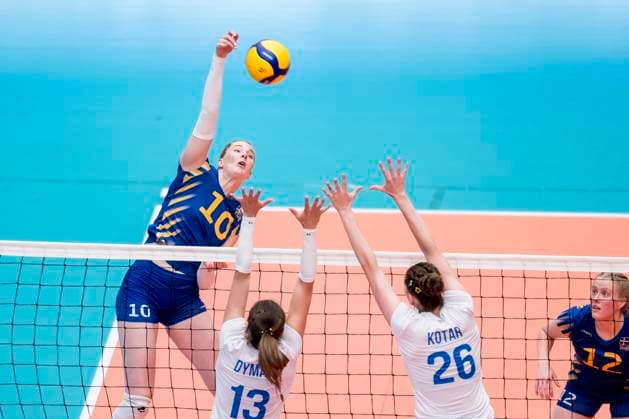 250628 Isabelle Haak of Sweden during Women s European Golden League semifinal volleyball match between Sweden and Ukraine on June 28, 2025 in Ängelholm. Photo: Petter Arvidson BILDBYRAN kod PA PA1041 volleyboll volleyball european golden league semifinal semifinals sverige ukraine sweden dam bbeng ukraina Copyright: PETTERxARVIDSON BB250628PA046