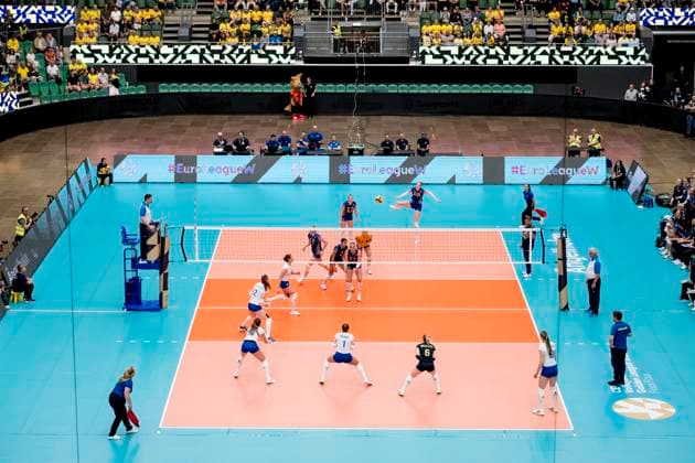 250628 Isabelle Haak of Sweden during Women s European Golden League semifinal volleyball match between Sweden and Ukraine on June 28, 2025 in Ängelholm. Photo: Petter Arvidson BILDBYRAN kod PA PA1041 volleyboll volleyball european golden league semifinal semifinals sverige ukraine sweden dam bbeng ukraina bbauto Copyright: PETTERxARVIDSON BB250628PA052