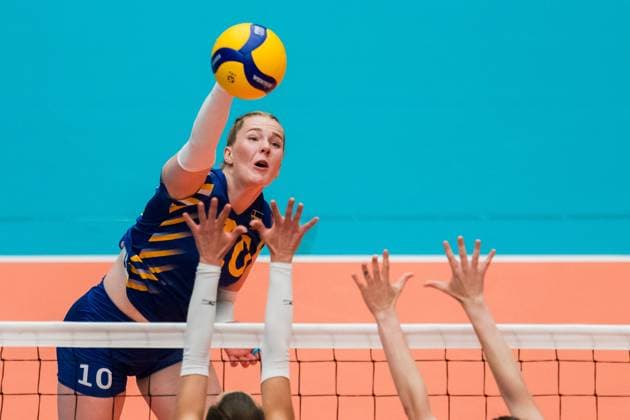 250628 Isabelle Haak of Sweden during the Women s European Golden League semifinal volleyball match between Sweden and Ukraine on June 28, 2025 in Ängelholm. Photo: Petter Arvidson BILDBYRAN kod PA PA1041 volleyboll volleyball european golden league semifinal semifinals sverige ukraine sweden dam bbeng ukraina Copyright: PETTERxARVIDSON BB250628PA055