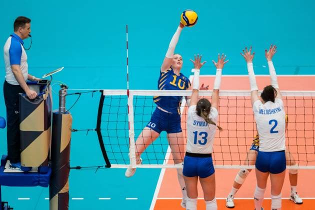 250628 Isabelle Haak of Sweden during the Women s European Golden League semifinal volleyball match between Sweden and Ukraine on June 28, 2025 in Ängelholm. Photo: Petter Arvidson BILDBYRAN kod PA PA1041 volleyboll volleyball european golden league semifinal semifinals sverige ukraine sweden dam bbeng ukraina Copyright: PETTERxARVIDSON BB250628PA065