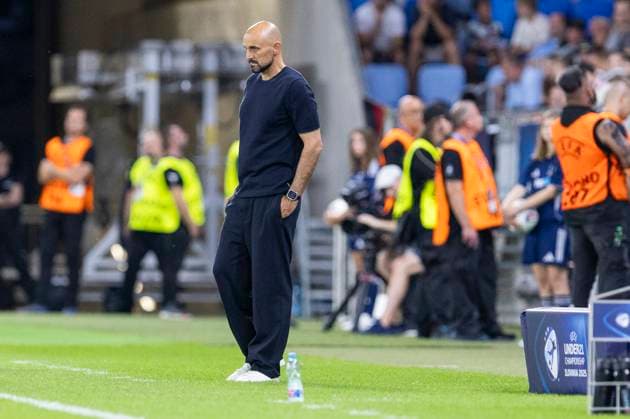 UEFA U21, U 21 Europameisterschaft, Finale: England - Deutschland; 28.06.2025 Antonio di Salvo (Deutschland, Cheftrainer) bei der UEFA U21-Europameisterschaft im Finalspiel England - Deutschland, am 28.06.2025, National Football Stadium, Bratislava, Slowakei Copyright: xBEAUTIFULxSPORTS Meuselx