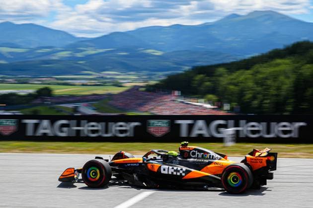 Lando Norris (GBR) - McLaren Formula 1 Team - McLaren MCL39 - Mercedes during Formula 1 MSC Cruises Austrian Grand Prix 2025, Spielberg, Austria, from Jun 26th to 29th - Round 11 of 24 of 2025 F1 World Championship, WM, Weltmeisterschaft Formula 1 MSC Cruises Austrian Grand Prix 2025