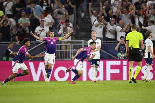 BRATISLAVA - Paul Nebel of Germany U21, U 21 (c) reacts after hearing 2-2 at the National Football Stadium during the Under-21 European Championship, EM, Europameisterschaft final between Young England and Young Germany. ANP Hollandse Hoogte UEFA European Under-21 Championship 2025 Final 2024 25 xVIxANPxSportx xGerritxvanxKeulenxIVx 530651462 originalFilename: 530651462.jpg