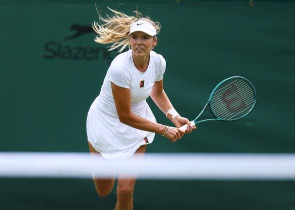 Wimbledon Championships 2025 AELTC, Saturday Practice, London, UK - 28 06 2025 Katie Boulter (GBR) Practices at Wimbledon ahead of the 2025 Championships London Wimbledon London GBR, UK NEWSPAPERS OUT Copyright: xMarkxGreenwoodx